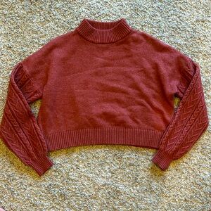 Wild Fable Rust Colored Cropped Sweater - Large
